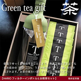 【ふるさと納税】お煎茶とHARIOフィルターインボトルのセット　【お茶・緑茶・雑貨・日用品・ボトル】