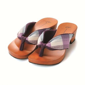 【ふるさと納税】下駄 hitete4.5 KT-43 月白/紫・紫(ぬくもり工房) | くつ ファッション 人気 おすすめ 送料無料