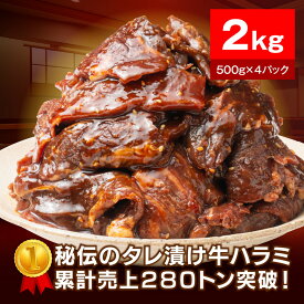 【ふるさと納税】【内容量が選べる】【4日以内発送】 秘伝のタレ漬け牛ハラミ 大容量 1kg～3kg（500g×2～6パック）年末発送 ◆小分けパック サガリ にく やわらか 牛肉 肉 焼肉 コスパ 牛丼 手軽 ランキング ホルモン 味付き 数量限定