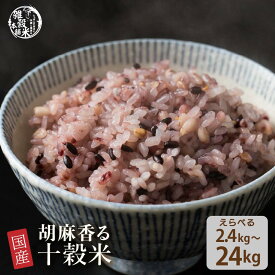 【ふるさと納税】【内容量が選べる】胡麻香る十穀米 2.4kg～24kg◇ | 雑穀米 雑穀 お米 玄米 栄養 健康 おすすめ 人気 送料無料