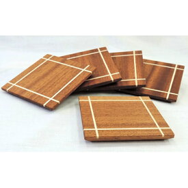 【ふるさと納税】コースター 5枚セット マホガニ 食器 民芸品 工芸品