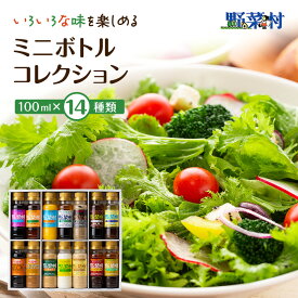 【ふるさと納税】ドレッシング 野菜村 ミニボトル コレクション 100ml×14本 調味料　【 セット 詰め合わせ ミニボトル ギフト 】