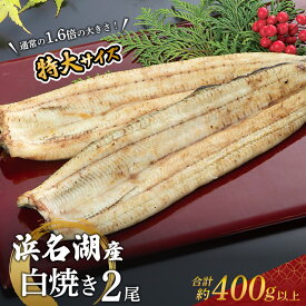 【ふるさと納税】うなぎ 厳選肉厚 浜名湖 鰻白焼 約200g × 2匹 国産 父の日 土用の丑の日 丑の日　【 白焼き ウナギ 静岡 惣菜 冷凍 】