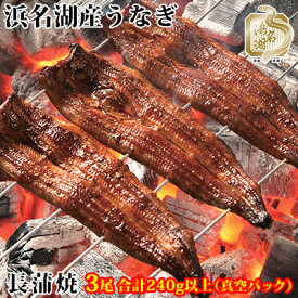 【ふるさと納税】浜名湖産うなぎ長蒲焼パック80g×3枚入り【国産うなぎ】【配送不可：離島】　【うなぎ・鰻】