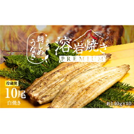 【ふるさと納税】【浜名湖産】朝じめ うなぎ 溶岩焼き 白焼き 10尾（約140g×10尾）　【 熟練 職人 国産 天然溶岩 手焼き 鰻専門店 焼きたて 美味しい 冷蔵便 極上 ふわとろ 食感 】