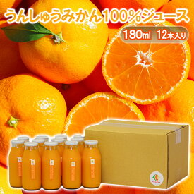 【ふるさと納税】うんしゅうみかん100％ジュース180ml　12本入り 温州みかん