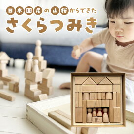 【ふるさと納税】キキット「さくらつみき」 木のぬくもり 自然素材 積み木 成長期 知育 玩具 想像力 創造性 木遊び おもちゃ 子ども 誕生日 プレゼント 出産祝い