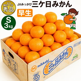 【ふるさと納税】三ケ日みかん 早生【秀品】Sサイズ3kg(36個前後) ミカン 果物 くだもの フルーツ 甘い 静岡県 浜松市 果物類 柑橘類 　お届け：2026年11月中旬～2026年12月中旬