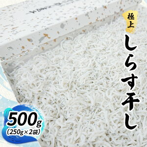 【ふるさと納税】〈丸吉堀江商店〉極上しらす干し 500g(250g×2袋)しらす 魚 魚介 海の幸 おかず 舞阪港 水揚げ 厳選 茹であげ 風味豊か 化粧箱入 静岡 浜松市