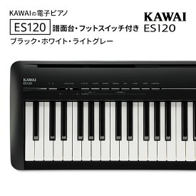 【ふるさと納税】KAWAI 電子ピアノ ES120 譜面台・フットスイッチ付き 【設置作業付き】【配送不可：沖縄・離島】 カワイ ピアノ 静岡 浜松市