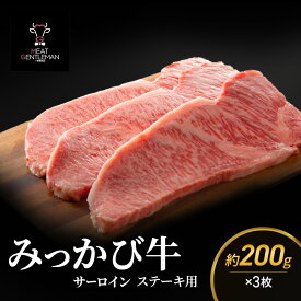 【ふるさと納税】みっかび牛サーロインステーキ用（約200g×3枚）国産 静岡県産 ステーキ サーロイン 三ヶ日牛 牛肉 お肉 静岡 浜松市