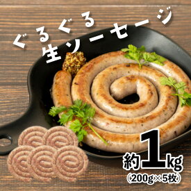 【ふるさと納税】 生 ソーセージ 冷凍 豚肉 計 1kg 小分け 200g 5袋 バーベキュー