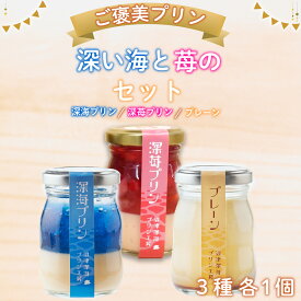 【ふるさと納税】 沼津深海プリン工房 深海 苺 プレーン 3個セット 1-2人用 プリン スイーツ デザート お中元 贈答用 ギフト 濃厚 クリーミー 果実 フルーツ いちご ストロベリー 高級 人気 おやつ おしゃれ インスタ映え 沼津 静岡