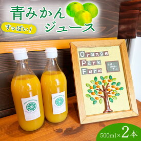 【ふるさと納税】 果汁 100％ みかん ジュース 500ml × 2本 青みかん ストレート 西浦 オレンジ すっぱい 自然農法 柑橘 フルーツ ビタミンC 国産 ギフト 贈り物 おやつ 果物 デザート 無添加 沼津市 静岡県