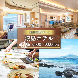 【ふるさと納税】 淡島ホテル 宿泊券 補助券 利用券 3000円 4500円 6000円 30000円 60000円 90000円 静岡 沼津 富士山 観光 旅行 リゾート 無人島 海 温泉 景色 絶景 伊豆 家族 記念日 宿泊 チケット 沼津市 静岡県