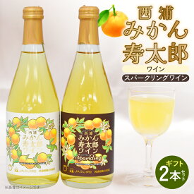 【ふるさと納税】 ワイン 寿太郎 みかん スパークリング ワイン 2本 セット ｜ 西浦 柑橘 果物 フルーツ ワイン 贈り物 お祝い プレゼント 果実酒 地酒 国産ワイン 特産品 沼津市 静岡県