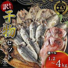 【ふるさと納税】 訳あり 干物 詰め合わせ 1.2kg 3kg 4kg 量が選べる セット 沼津からお届け アジ ホッケ サバ カマス 金目鯛 冷凍 ひもの きんめ 鯵 鯖 静岡 沼津 ほっけ 規格外 不揃い 塩鯖 塩さば