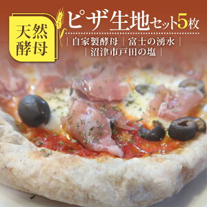 【ふるさと納税】 ピザ 生地 5枚 天然酵母 自家製酵母 冷凍 10000円以下 1万円以下 手作り ホームメイド 簡単 本格 イタリアン パーティー おうち時間 冷凍食品 ピザ生地 発酵 家族 子供 おやつ