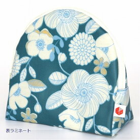 【ふるさと納税】化粧ポーチ「sussu」50.P-flowerwhite【ファッション バッグ　化粧品をスッと出してスッとしまえるポーチ　sussu(スッス）　化粧品を縦に収納することが出来、前のフタが大きく開く 静岡県 三島市 】