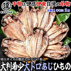 G2*【ふるさと納税】【定期便 全2回】伊豆・伊東 丸達水産 脂の乗りが違う！絶品とろあじ7枚セット 半年に2回