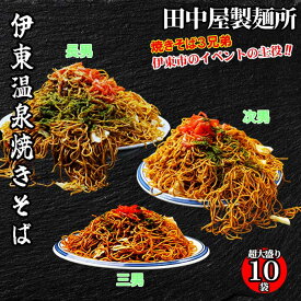 【ふるさと納税】おうちで簡単 伊東温泉焼きそば三兄弟 10袋セット(レンジ調理用)