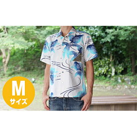 【ふるさと納税】島田帯シャツ　男性用（金魚大柄）　M　【ファッション】