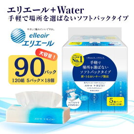 【ふるさと納税】ティッシュ エリエール +Water プラスウォーター ソフトパック 120組 5パック 18個 セット ティッシュペーパー ティシュー ティシューペーパー 保湿 保湿ティッシュ 日用品 消耗品 静岡 静岡県 島田市