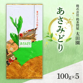【ふるさと納税】お茶 高級煎茶 あさみどり 100g×5 ミル芽 厳選 ブレンド 日本茶 煎茶 味わい深い すっきり 甘み 上品 旨味 柔らかな香り コク 贈り物 ギフト プレゼント 島田市 静岡県