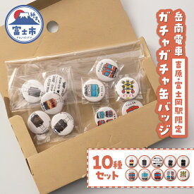 【ふるさと納税】 全駅から「富士山が望める」地方鉄道 〜岳南電車応援事業〜F（岳南電車限定ガチャガチャ缶バッジ10種コンプリートセット） 手書き風 イラスト カワイイ 機関車イラスト かっこいい クール 推し鉄道 完全版 コンプリートセット 静岡県 富士市 [sf002-424]