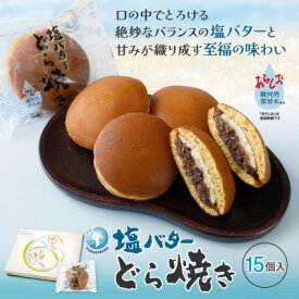 【ふるさと納税】塩バターどら焼き 15個入【配送不可地域：離島】【1649310】