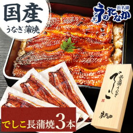 【ふるさと納税】浜名湖養鰻125年の最高傑作「でしこ」!浜名湖・うなぎのたなか国産長蒲焼3本ギフト※合計330g程度【配送不可地域：離島】【1664704】