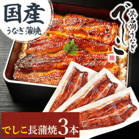 【ふるさと納税】浜名湖養鰻125年の最高傑作「でしこ」!浜名湖・うなぎのたなか国産長蒲焼3本※簡易箱・合計約330g【配送不可地域：離島】【1757969】