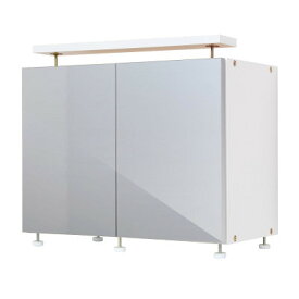 【ふるさと納税】耐震上置　冷蔵庫上じしん作くん　ハイタイプ(シルバー)　IBJ-60HS_ 日本製 収納 家具 天井つっぱり 天井 つっぱり キッチン キッチン収納 突っ張り収納 冷蔵庫上 送料無料 【1416325】