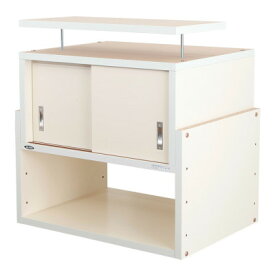 【ふるさと納税】耐震上置き　じしん作くん　幅58cm×奥行44cmタイプ(ホワイト)　58-44W【1416343】