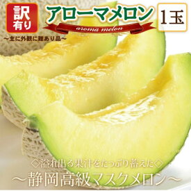 【ふるさと納税】【玉数選べる】※訳あり品※アローマメロン【1玉 /2玉】_ メロン 訳あり 果物 くだもの フルーツ アローマメロン マスクメロン 人気 おすすめ 送料無料 傷 割れ ネット乱れ 【配送不可地域：離島・北海道・沖縄県】【G1447128】