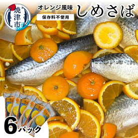 【ふるさと納税】 さば しめ鯖 オレンジ風味 6パック 冷凍 天然 魚 焼津 保存料不使用 a10-455