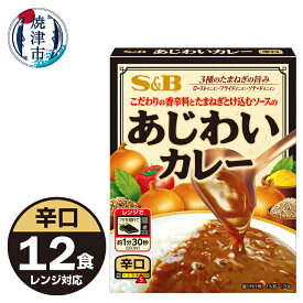 【ふるさと納税】 レトルト カレー S&B食品 あじわいカレー 辛口 170g×12食分 ビーフカレー 電子レンジ対応パウチ 非常食 常温 保存 時短調理 備蓄 レジャー a10-1196