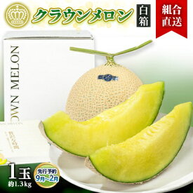 【ふるさと納税】【組合直送】【白箱】静岡県が誇る温室高級「クラウンメロン」1玉(約1.3kg) 9月～2月【配送不可地域：離島・北海道・沖縄県】【1671477】