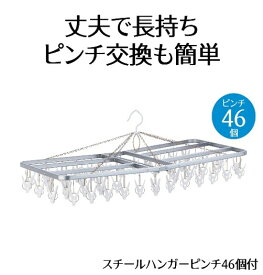 【ふるさと納税】 スチール ハンガー ピンチ 46個付 洗濯物 物干し 日本製 錆びにくい 洗濯 家事 雑貨 日用品 家事用品 ランドリー 室内干し 外干し 部屋干し 洗濯バサミ 洗濯ばさみ スチール 丈夫 長持ち 省スペース 便利グッズ 藤枝市 静岡県