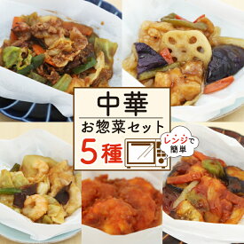 【ふるさと納税】 中華料理 ミールキット 5種 セット 紙包み 簡単 贅沢 料理 冷凍 おかず レンジ 調理 料理 おつまみ 静岡県 藤枝市
