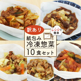 【ふるさと納税】 訳あり 惣菜10食 セット レンジ 簡単 調理 紙包み 贅沢 料理 冷凍 日持ち おかず ミールキット 料理 おつまみ おすすめ 何が届くかは お楽しみ 静岡県 藤枝市