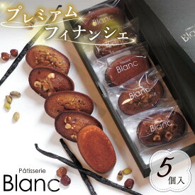 【ふるさと納税】 プレミアム フィナンシェ 5個 Patisserie Blanc ブラン パティスリー 焼き菓子 焼菓子 セット 詰め合わせ バニラ ピスタチオ ヘーゼルナッツ バター 卵 スイーツ おやつ 贈答 ギフト プレゼント 静岡 藤枝市