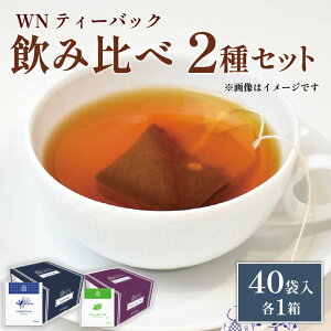 【ふるさと納税】 アールグレイ ダージリン 紅茶 ティーバッグ 40袋入 ×各1箱 三井農林 WN ホワイトノーブル 飲み比べ セット 茶葉 ギフト プレゼント ブランド 人気 おいしい 香り 贅沢 リラ