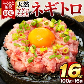 【ふるさと納税】 ネギトロ まぐろ 約 1,6kg 16袋 100g × 16パック 小分け ねぎとろ 鮪 まぐろたたき 魚介 新鮮 天然 目鉢 マグロ キハダ 冷凍 すきみ タタキ 寿司 すし 手巻き寿司 海鮮丼 刺身 おつまみ 簡単 便利 数量限定 訳あり 期間限定 藤枝市 静岡県