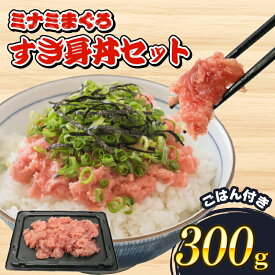 【ふるさと納税】 ミナミ マグロ 中トロ すき身 丼 セット 300g ごはん 付き 南鮪 南まぐろ ミナミマグロ まぐろ 鮪 ごはん ご飯 加納商店 マグロ丼 刺身 海鮮 グルメ贈り物 ギフト プレゼント 冷凍 藤枝市 静岡県