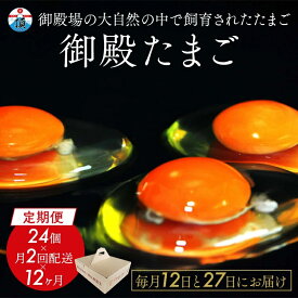 【ふるさと納税】【定期便12ヵ月】《毎月12日と27日にお届け》御殿たまご 赤たまご 24個入×月2回（破損保障含む） もみがら入 ◇ ｜ 卵 タマゴ 玉子 たまごかけご飯 生卵 鶏卵 卵焼き 国産 御殿場産 ※北海道・沖縄・離島への配送不可