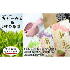 【ふるさと納税】ふたなし急須「ちゃーみる」　特選　深蒸し新茶《特上煎茶》と八十八夜ティーバッグ　　お届け：6月初旬から順次発送