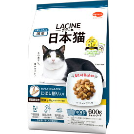 【ふるさと納税】ラシーネ 日本猫 にぼし削り入り 600g x10(ケース単位) キャットフード