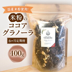 【ふるさと納税】米粉のココアグラノーラ 400g　6ヶ月 グラノーラ シリアル 米粉 オートミール グルテンフリー 食物繊維 袋井市 静岡県