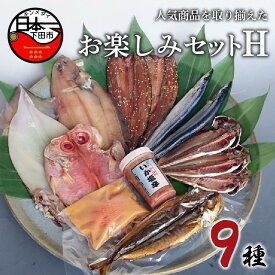 【ふるさと納税】 干物 燻製 詰め合わせ セット 金目鯛 あじ イカ 一夜干し カレイ さんま みりん干し イカ塩辛 ムロアジ 9種 惣菜 おつまみ おかず 簡単 ギフト お取り寄せ 無添加 魚 日本一 ほうえい 人気商品 お楽しみセットH 送料無料